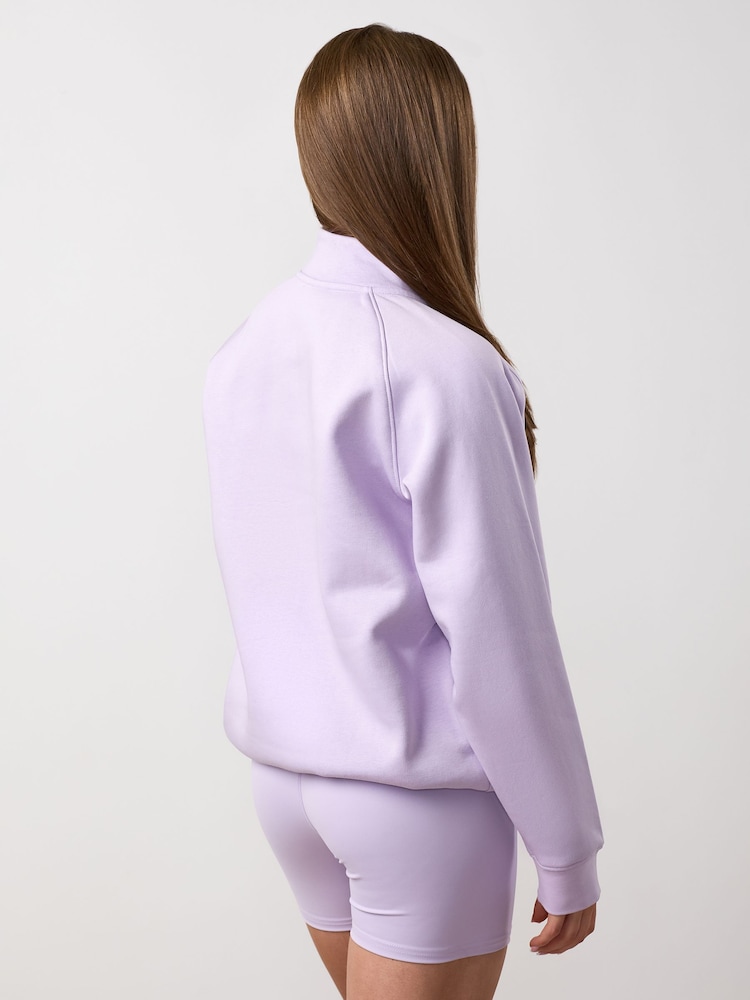 Gym King Purple Junior 365 Raglan Sleeve Funnel Jumper - Image 2 of 3