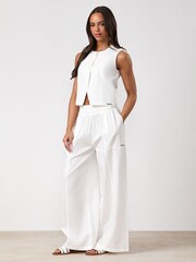 Gym King White Signature Redefined Trousers - Image 1 of 3