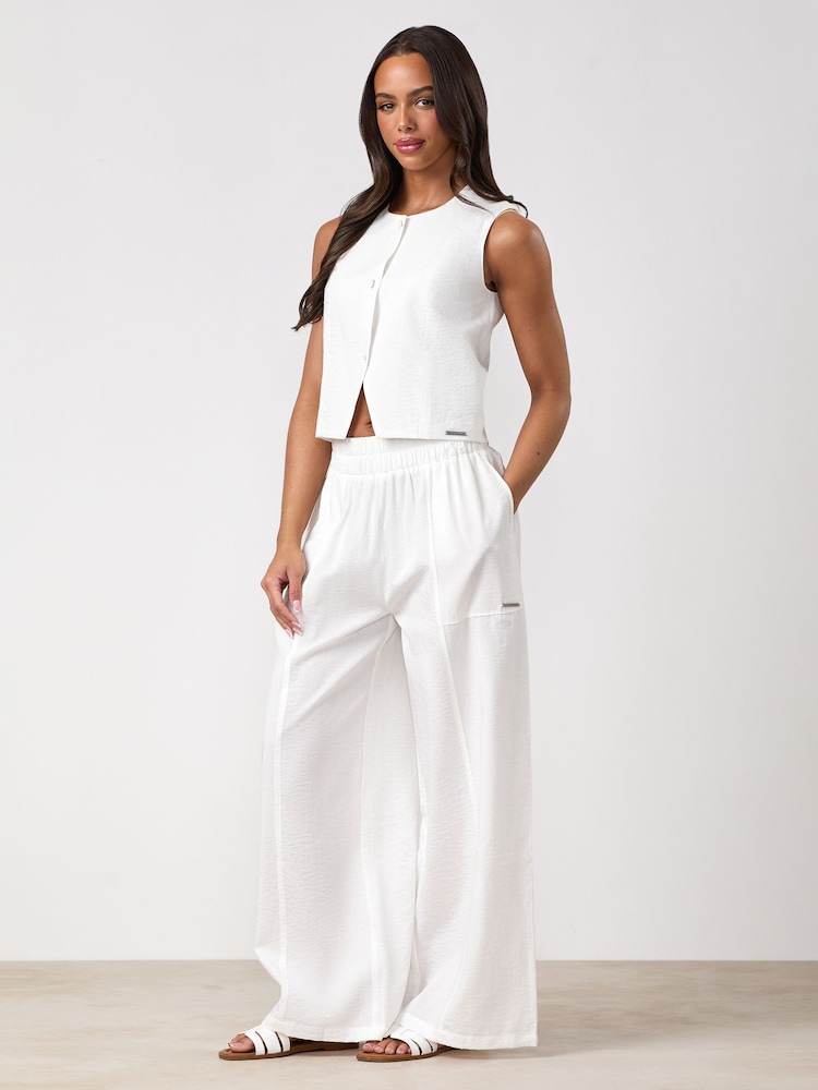 Gym King White Signature Redefined Trousers - Image 1 of 3