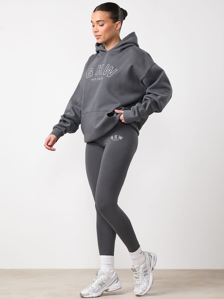 Gym King Grey GKW Jersey Leggings - Image 1 of 3