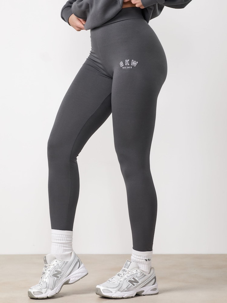 Gym King Grey GKW Jersey Leggings - Image 3 of 3