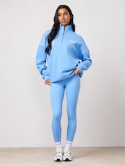 Gym King Blue Renew Flatlock 1/4 Zip Funnel Jumper - Image 1 of 3