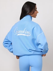 Gym King Blue Renew Flatlock 1/4 Zip Funnel Jumper - Image 2 of 3