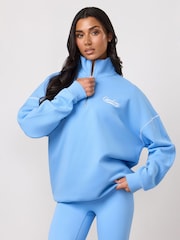 Gym King Blue Renew Flatlock 1/4 Zip Funnel Jumper - Image 3 of 3