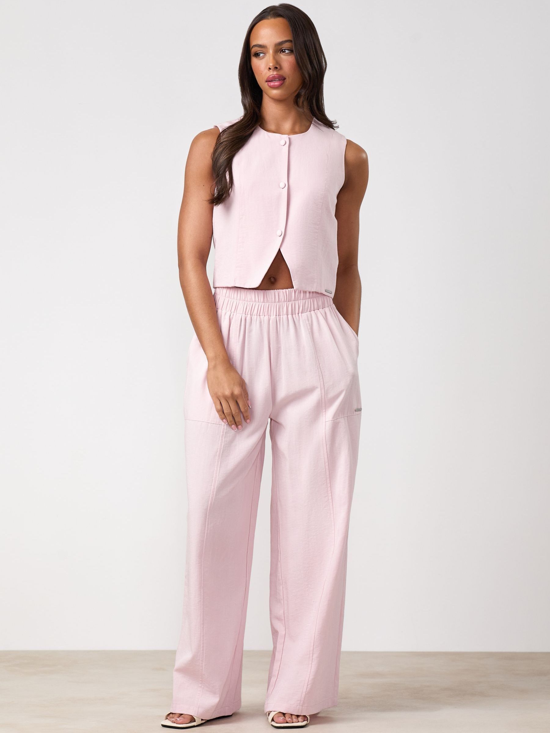 Gym King Women's Pink Signature Woven Waistcoat Size 14 - Image 2