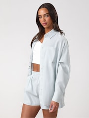 Gym King Blue Signature Poplin Stripe Shirt - Image 3 of 3