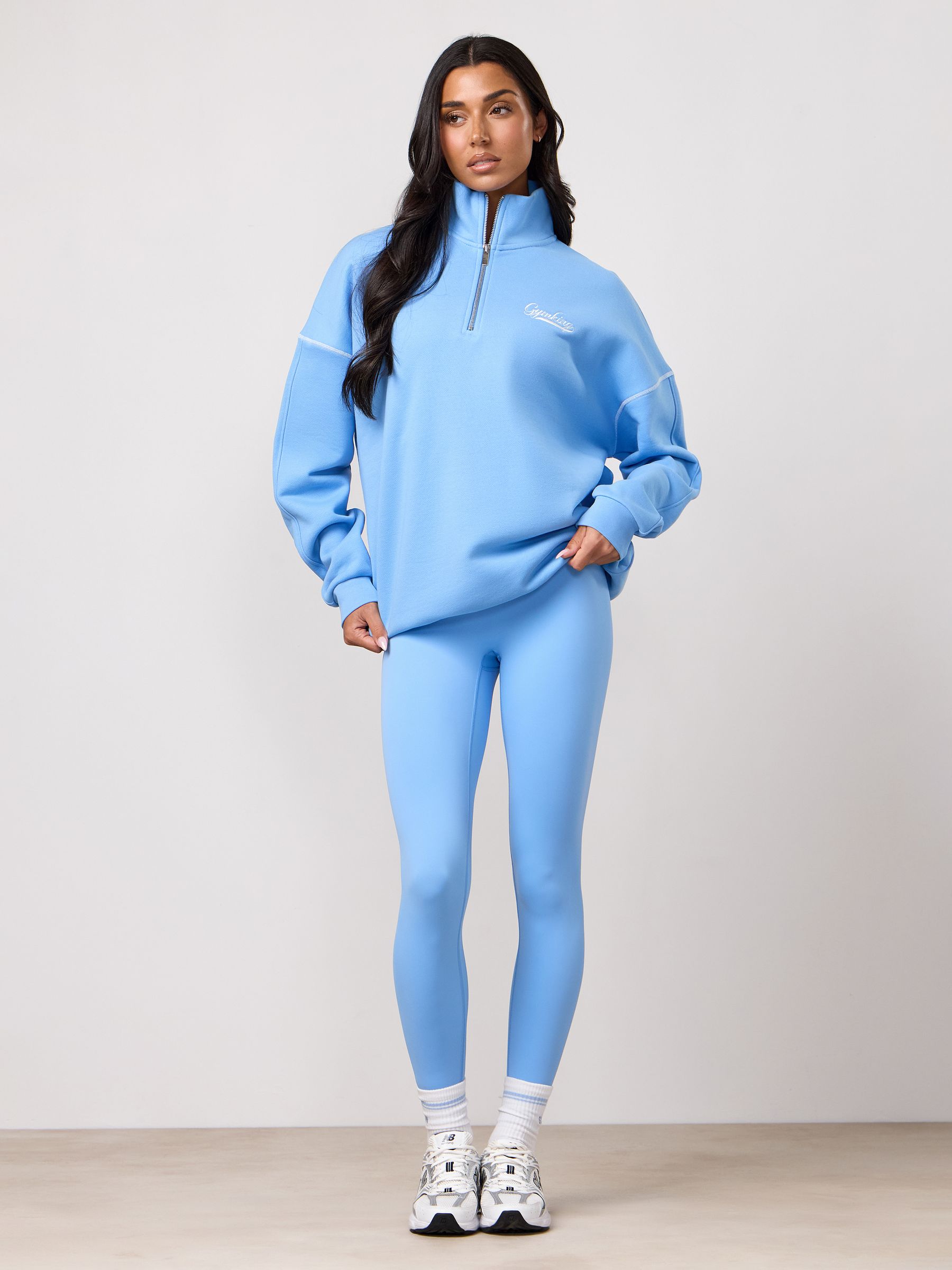 Gym King Women's Sky Blue 365 Wrap Over Leggings