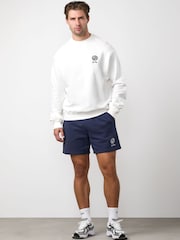 Gym King Blue Heritage Crest Loopback Shorts - Image 1 of 3