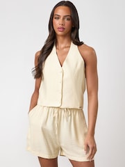 Gym King Yellow Signature Woven Halter Neck Vest - Image 3 of 3