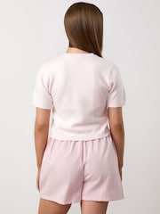 Gym King Pink Junior Short Sleeve Knit Cardigan - Image 2 of 3