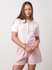 Gym King Pink Junior Short Sleeve Knit Cardigan - Image 3 of 3