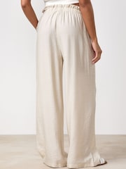 Gym King Cream Signature Woven Paper Bag Trousers - Image 2 of 3