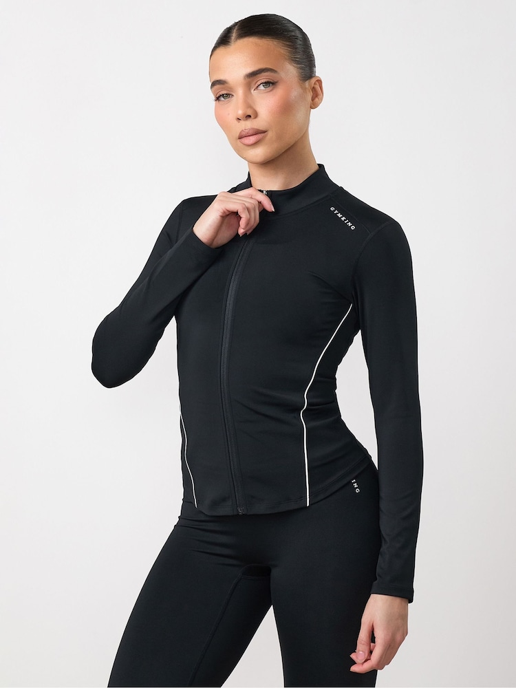 Gym King Black Knockout Full Zip Funnel Jacket - Image 3 of 3