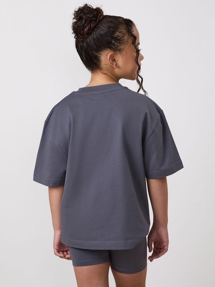 Γκρι - Gym King Junior Shadow Boyfriend T-Shirt - Εικόνα 2 από 3
