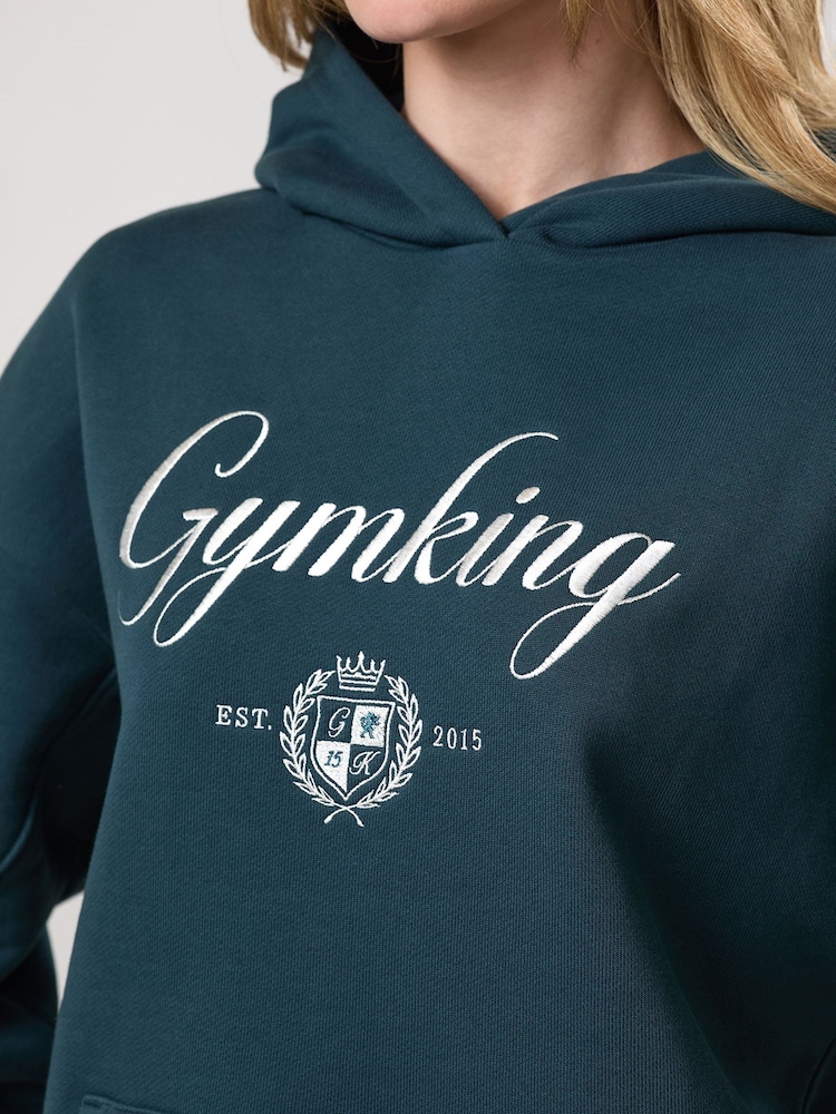 Gym King Green Heritage Loopback Hoodie - Image 4 of 4