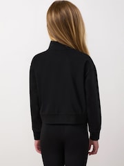 Gym King Black Junior Victory Boxy 1/4 Zip Funnel Jumper - Image 2 of 4