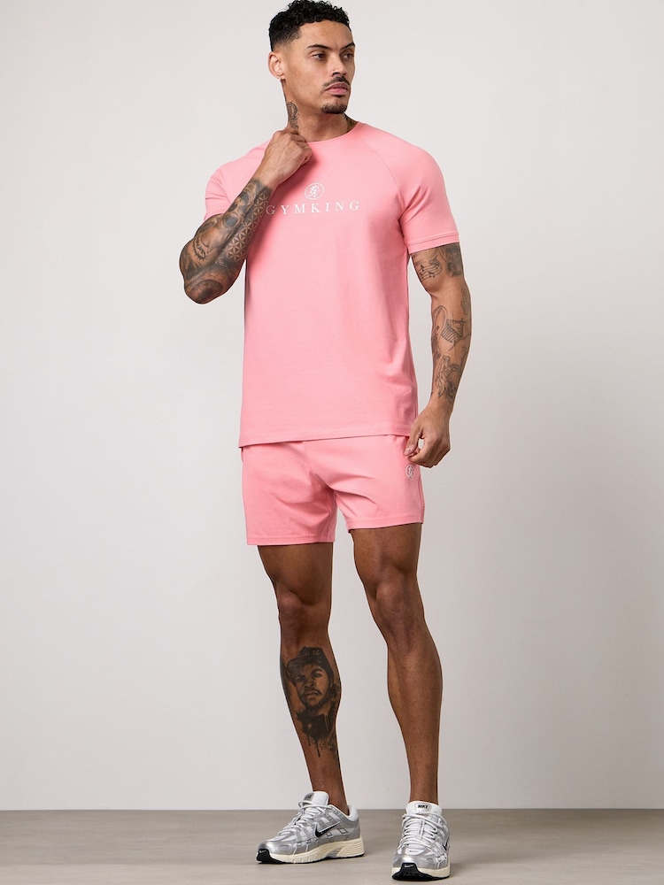 Rose - Gym King Pro Knitted T-Shirt - Image 1 de 3