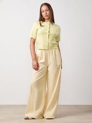 Gym King Yellow Junior Short Sleeve Knit Cardigan - Image 1 of 3