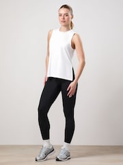 Gym King White Victory Performance Split Hem Tank - Image 1 of 4
