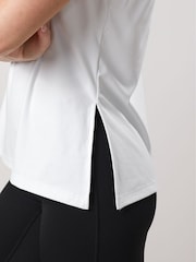 Gym King White Victory Performance Split Hem Tank - Image 4 of 4