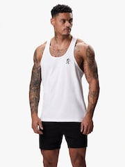 Gym King White Fundamental Stringer Jersey Vest - Image 2 of 3
