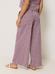 PixieGirl Petite Red Gingham Top & Wide Leg Trousers Set - Image 3 of 5