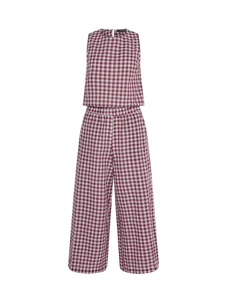 PixieGirl Petite Red Gingham Top & Wide Leg Trousers Set - Image 5 of 5 PixieGirl Petite Red Gingham Top & Wide Leg Trousers Set - Image 5 of 5