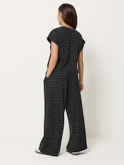 PixieGirl Petite Stripe Button Top & Wide Leg Trousers Set - Изображение 3 5