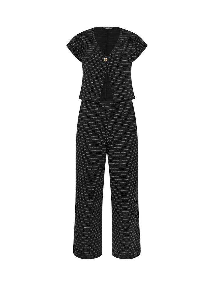 PixieGirl Petite Stripe Button Top & Wide Leg Trousers Set - Изображение 5 5