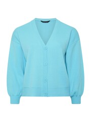 Yours Curve Blue Limited Balloon Sleeve Cardigan - Image 5 of 5