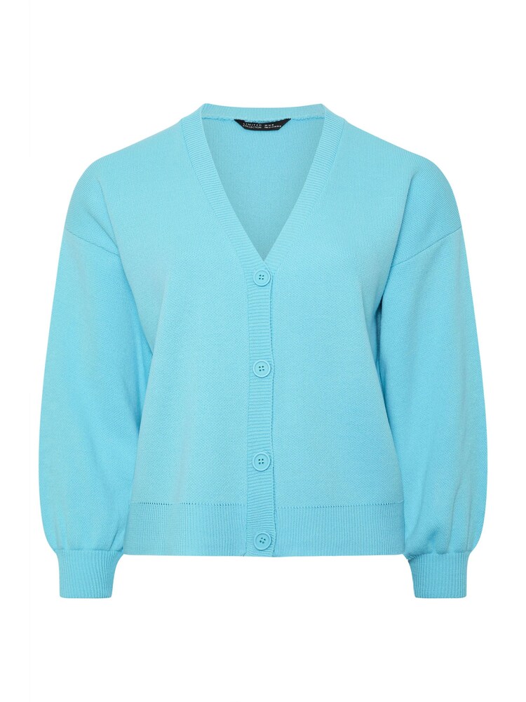 Yours Curve Blue Limited Balloon Sleeve Cardigan - Image 5 of 5