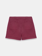 紅色 - Mint Velvet Cotton Blend Pleated Chino Shorts - 圖片 6/6