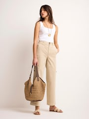 Mint Velvet Brown Straight Utility Chino Trousers - Image 5 of 8