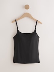 Black Hidden Support Microfibre Cami Bra Top - Image 1 of 3