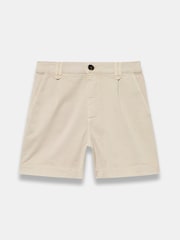 Mint Velvet Brown Cotton Blend Pleated Chino Shorts - Image 6 of 7