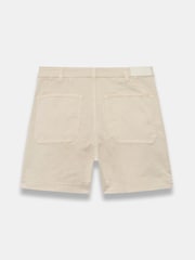 Mint Velvet Brown Cotton Blend Pleated Chino Shorts - Image 7 of 7