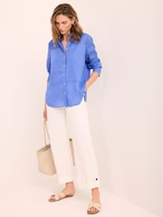 白色 - Mint Velvet Cropped Wide Chino Trousers - 圖片 2/7