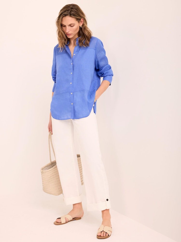 白色 - Mint Velvet Cropped Wide Chino Trousers - 圖片 2/7