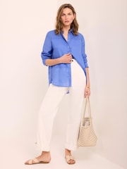 白色 - Mint Velvet Cropped Wide Chino Trousers - 圖片 5/7