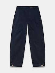 Mint Velvet Blue Cotton Blend Barrel Chino Trousers - Image 7 of 7