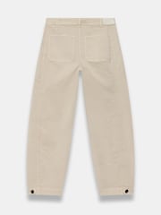 Mint Velvet Brown Cotton Blend Barrel Chino Trousers - Image 7 of 7