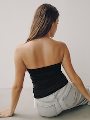 Black Hidden Support Micro Cami Bra Top - Image 3 of 7