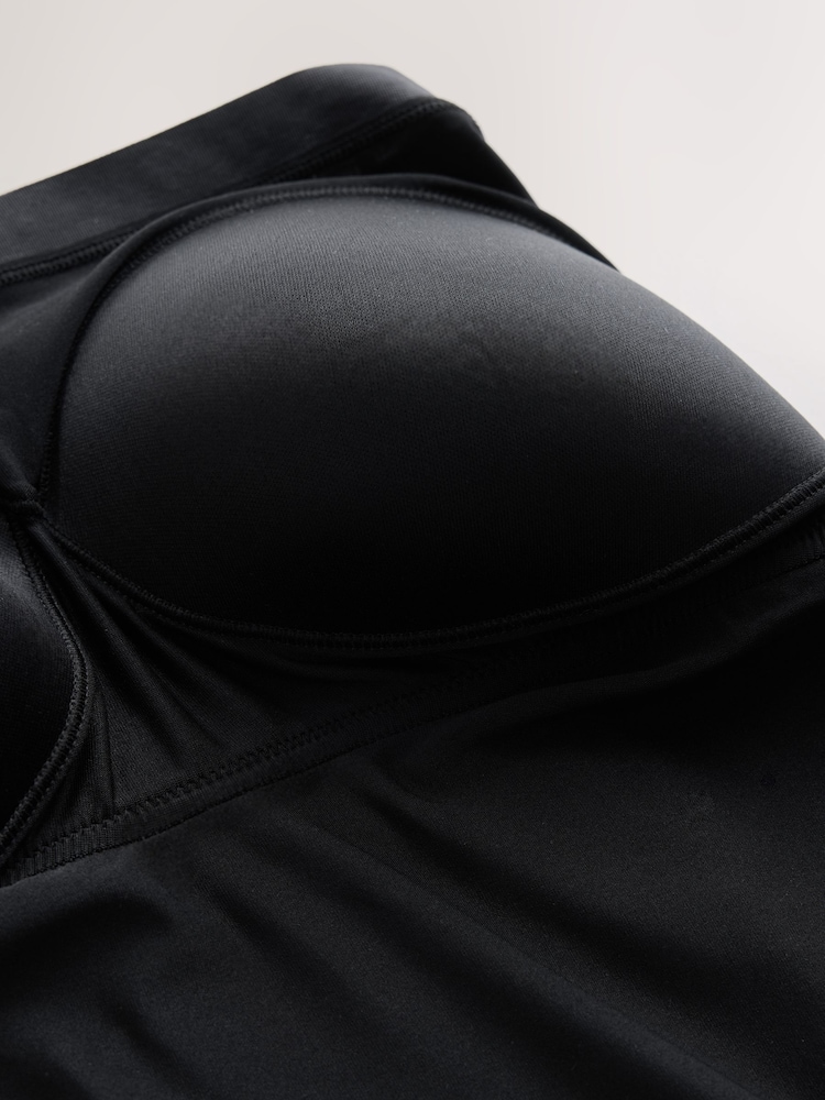 Black Hidden Support Micro Cami Bra Top - Image 7 of 7