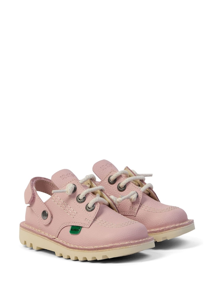 Kickers Pink Infant Leather Shoes - Image 1 of 6