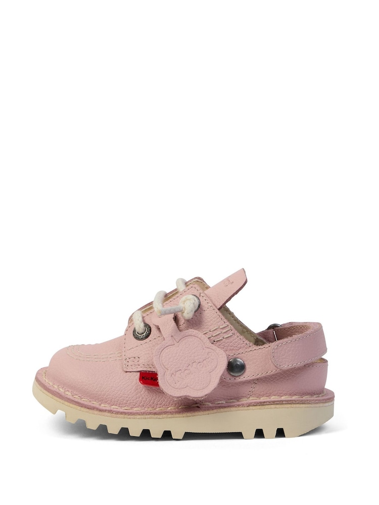 Kickers Pink Infant Leather Shoes - Image 2 of 6