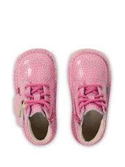 Kickers Pink Infant Hi Fruit Patent Leather Boots - Image 5 of 6