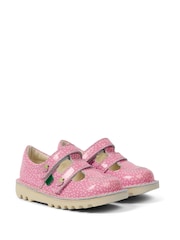 Kickers Pink Infant T Bar Fruit Patent Leather Shoes - Image 1 of 6