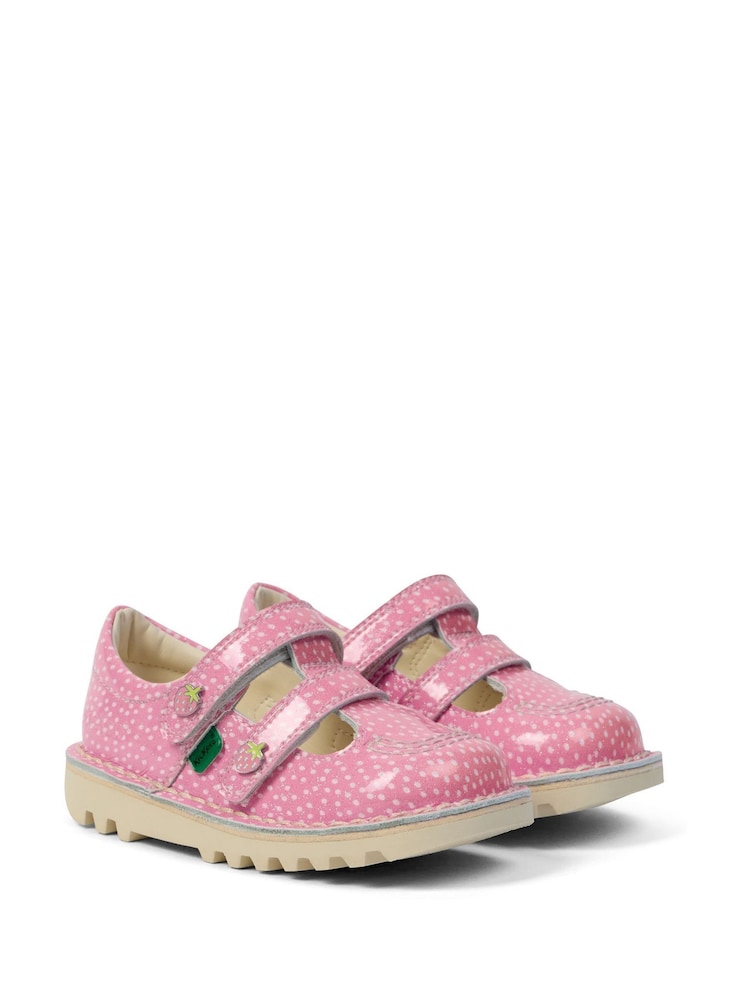 Kickers Pink Infant T Bar Fruit Patent Leather Shoes - Image 1 of 6