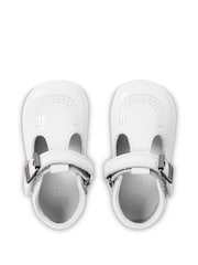 Kickers White Infant T Bar Patent Leather Shoes - Image 5 of 6