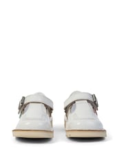 Kickers White Infant T Bar Patent Leather Shoes - Image 3 of 6